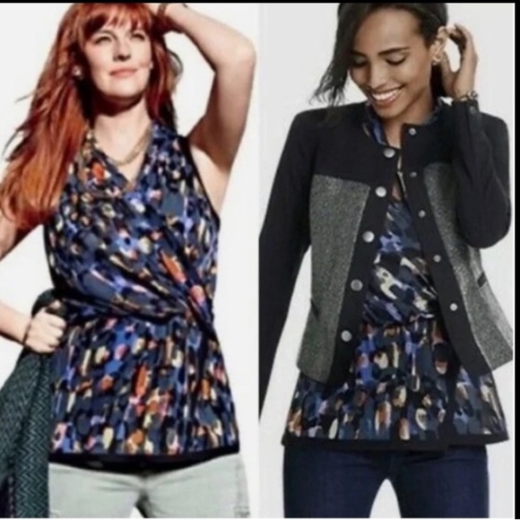 CAbi 3077 Flaunt Wrap Sleeveless Tank Blouse Size Medium - Picture 2 of 11